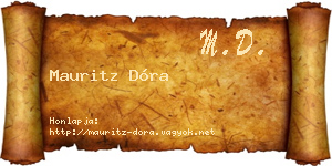 Mauritz Dóra névjegykártya
