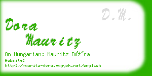 dora mauritz business card